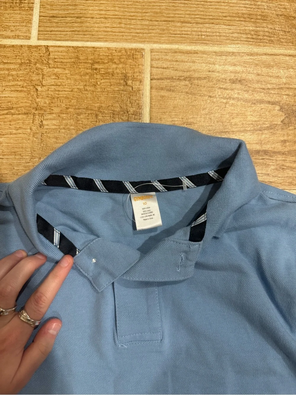 Blue gymboree long sleeve polo shirt